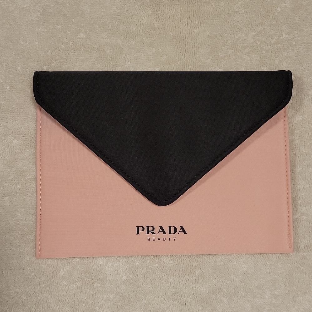 Prada Two-Tone Black and Pink Wristlet